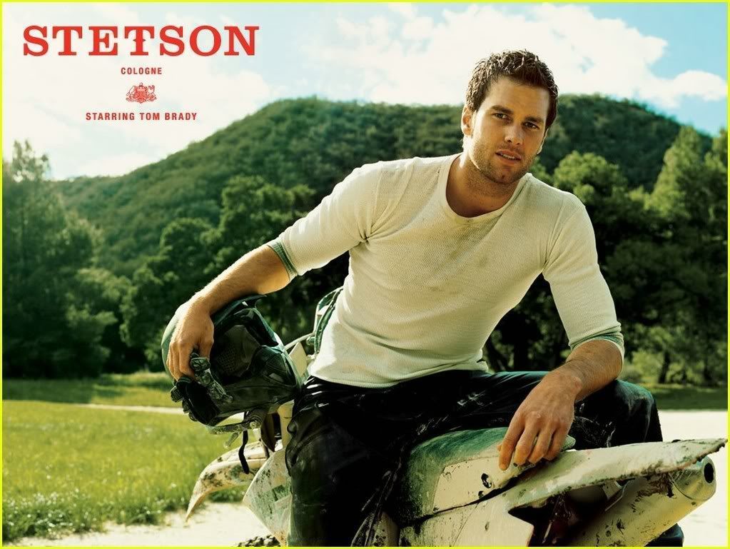 Tom Brady in a Stetson cologne print ad