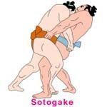 Sotogake sumo throw